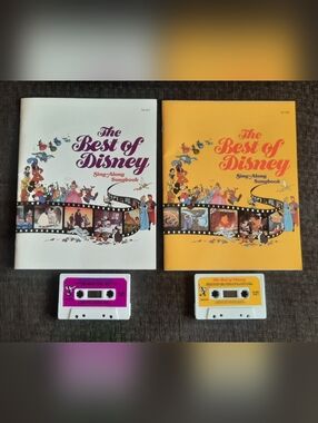 Vintage The Best of Disney Sing-Along Songbooks & Cassettes